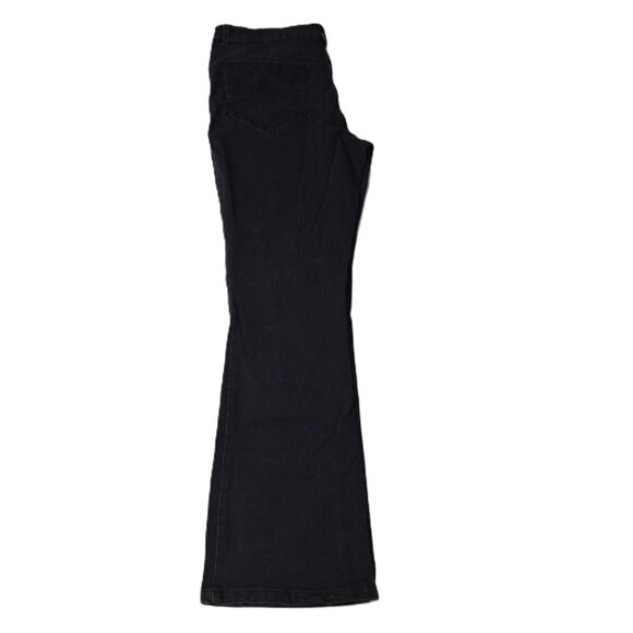 Jeaniologie Womens Bootcut Mid Rise Jeans Size 12 Black Wash Vintage - Picture 6 of 15